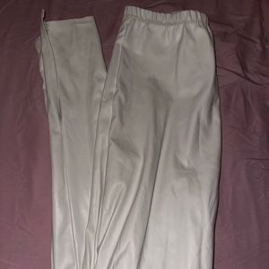 White Leather Pants